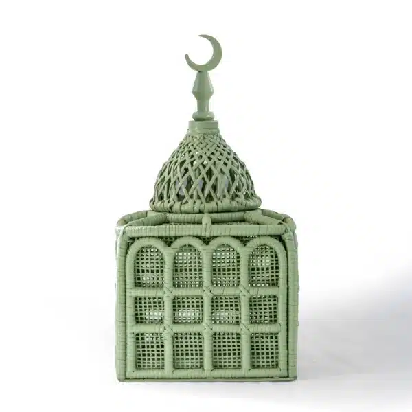 Rattan Majles Small Dome Matcha Green – Natural Rattan & Bamboo Ramadan 2026 Decor by Decoration One  - Image 3