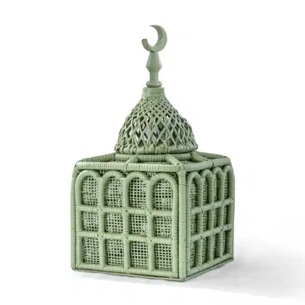 Rattan Majles Small Dome Matcha Green – Natural Rattan & Bamboo Ramadan 2026 Decor by Decoration One  - Image 1