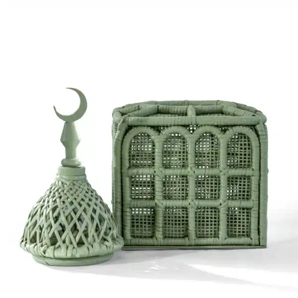 Rattan Majles Small Dome Matcha Green – Natural Rattan & Bamboo Ramadan 2026 Decor by Decoration One  - Image 2