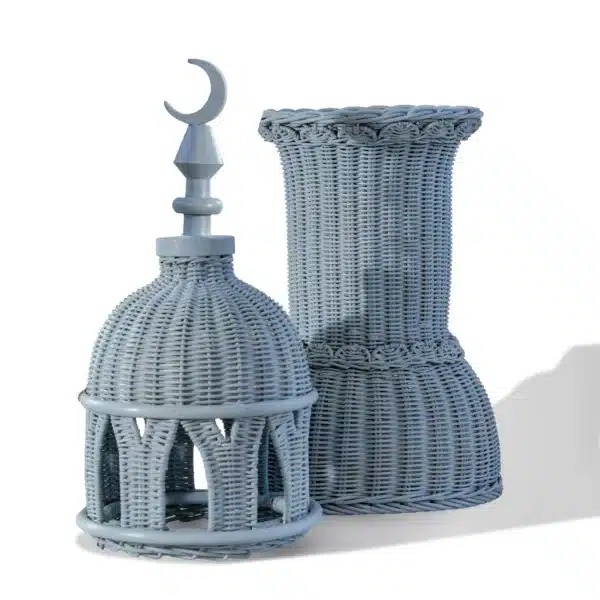Minaret Decor Nadwa Collection in Mist Bamboo (20.6x20.6x66.6cm) - Image 2