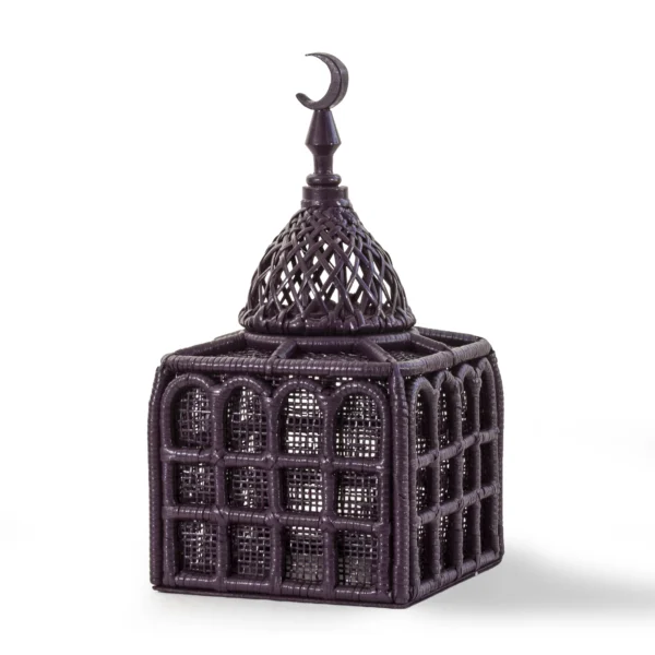 Dome Decor Majles Collection in Plum Rattan -Small