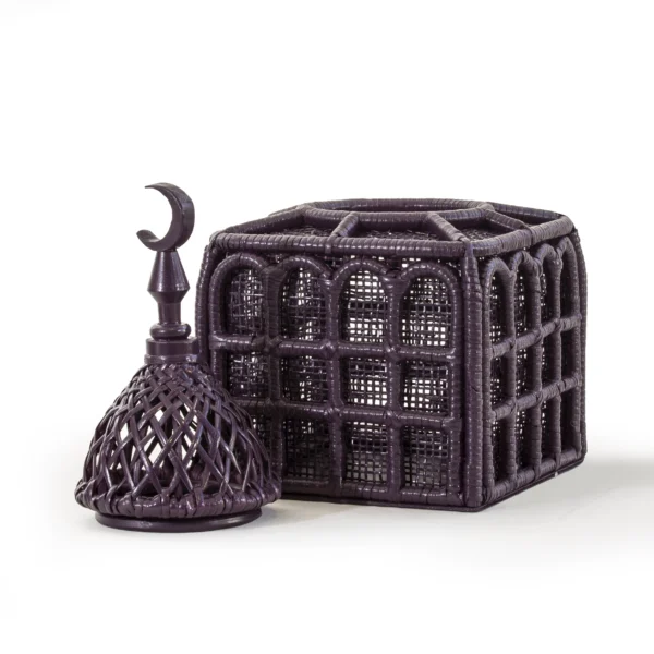 Dome Decor Majles Collection in Plum Rattan -Small - Image 3