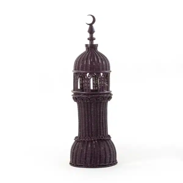 Minaret Decor Nadwa Collection in Plum Bamboo (20.6x20.6x66.6cm) - Image 1