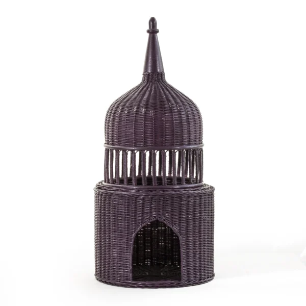 Dome Decor Nadwa Collection in Plum Bamboo (30.5x30.5x65.7cm)