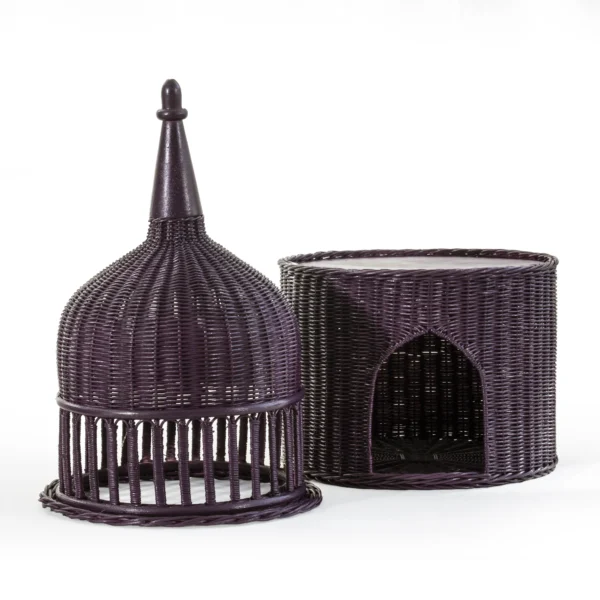 Dome Decor Nadwa Collection in Plum Bamboo (30.5x30.5x65.7cm) - Image 2