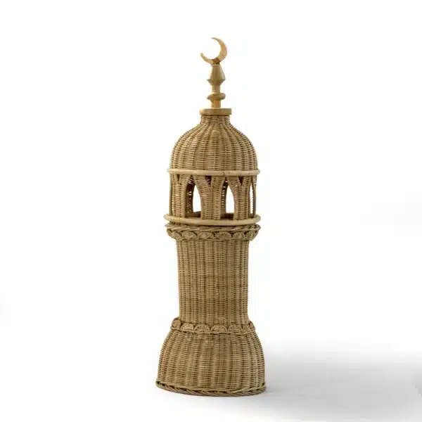 Minaret Decor Nadwa Collection in Honey Bamboo (20.6x20.6x66.6cm) - Image 1