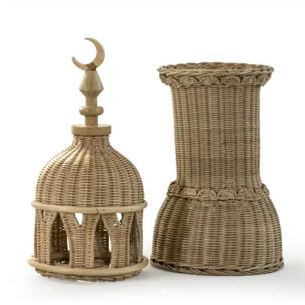 Minaret Decor Nadwa Collection in Honey Bamboo (20.6x20.6x66.6cm) - Image 2