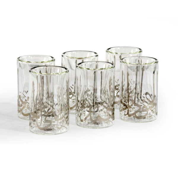 Double Wall Teacups 100cc Hamd Platinum Collection (Set of 6)