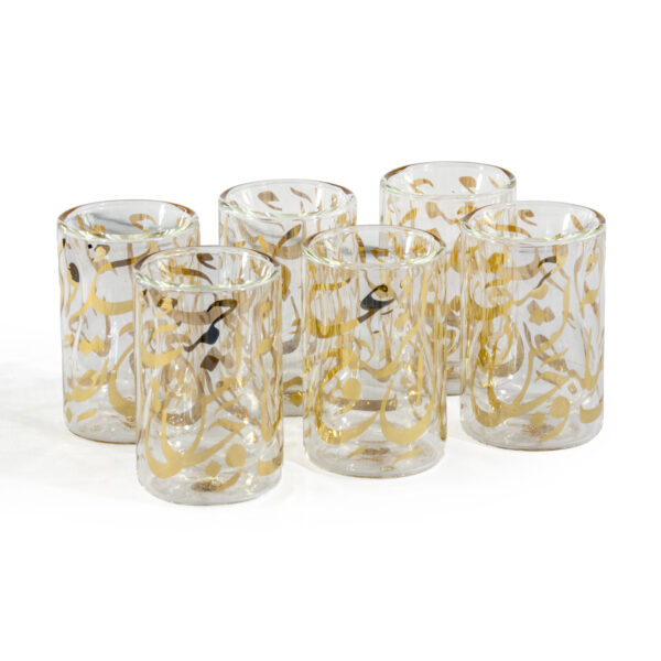 Double Wall Tea Cups 100cc Jameel Gold Collection (Set of 6)