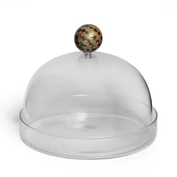 Cake Stand with MOP Handle Jawhar Green (PC) - Image 1