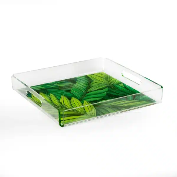 Acrylic Serving Tray Awraq Medium - Image 1