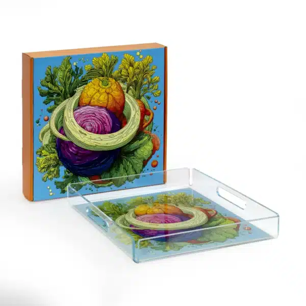 Acrylic Serving Tray Khudra Medium - Image 2