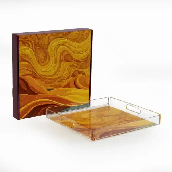 Acrylic Serving Tray Kuthban Large - Image 2