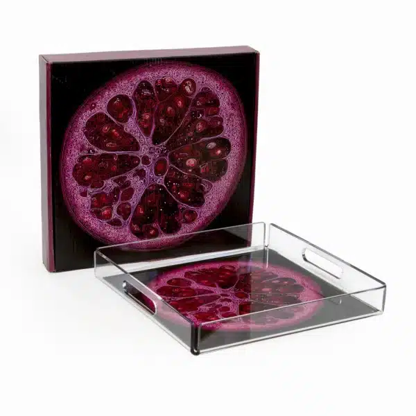 Acrylic Serving Tray Rummaneh Medium - Image 2